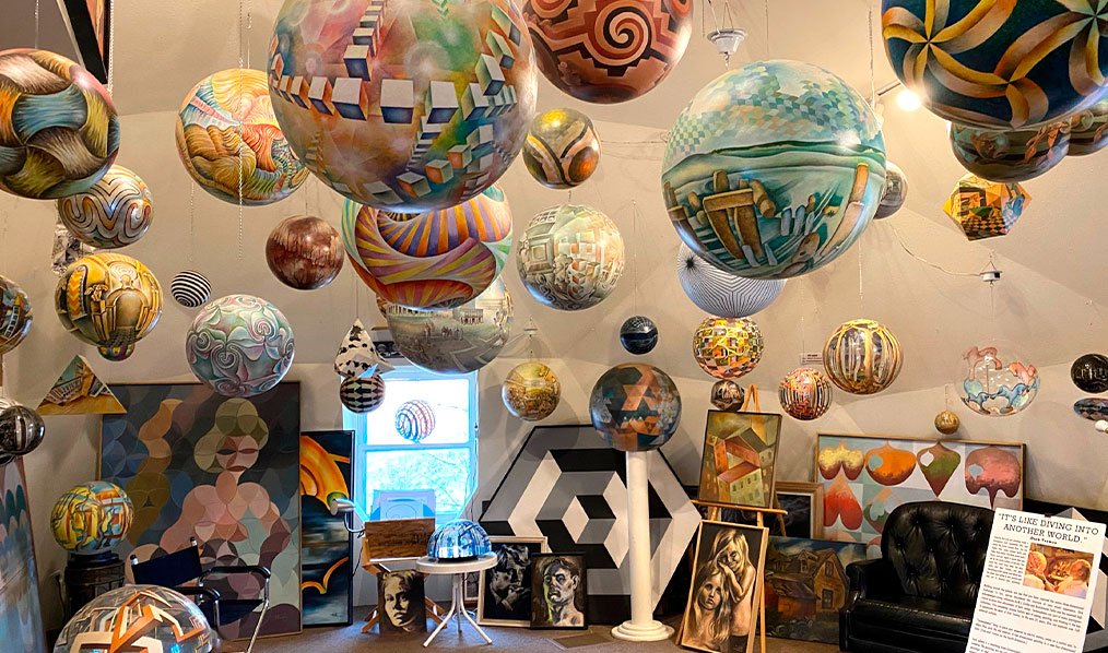Dick and Markie Termes at the Termesphere Gallery entrance
