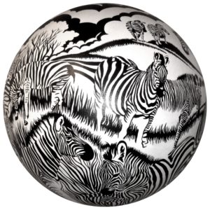 Zebra Sphere (Tiger Horse) – SOLD